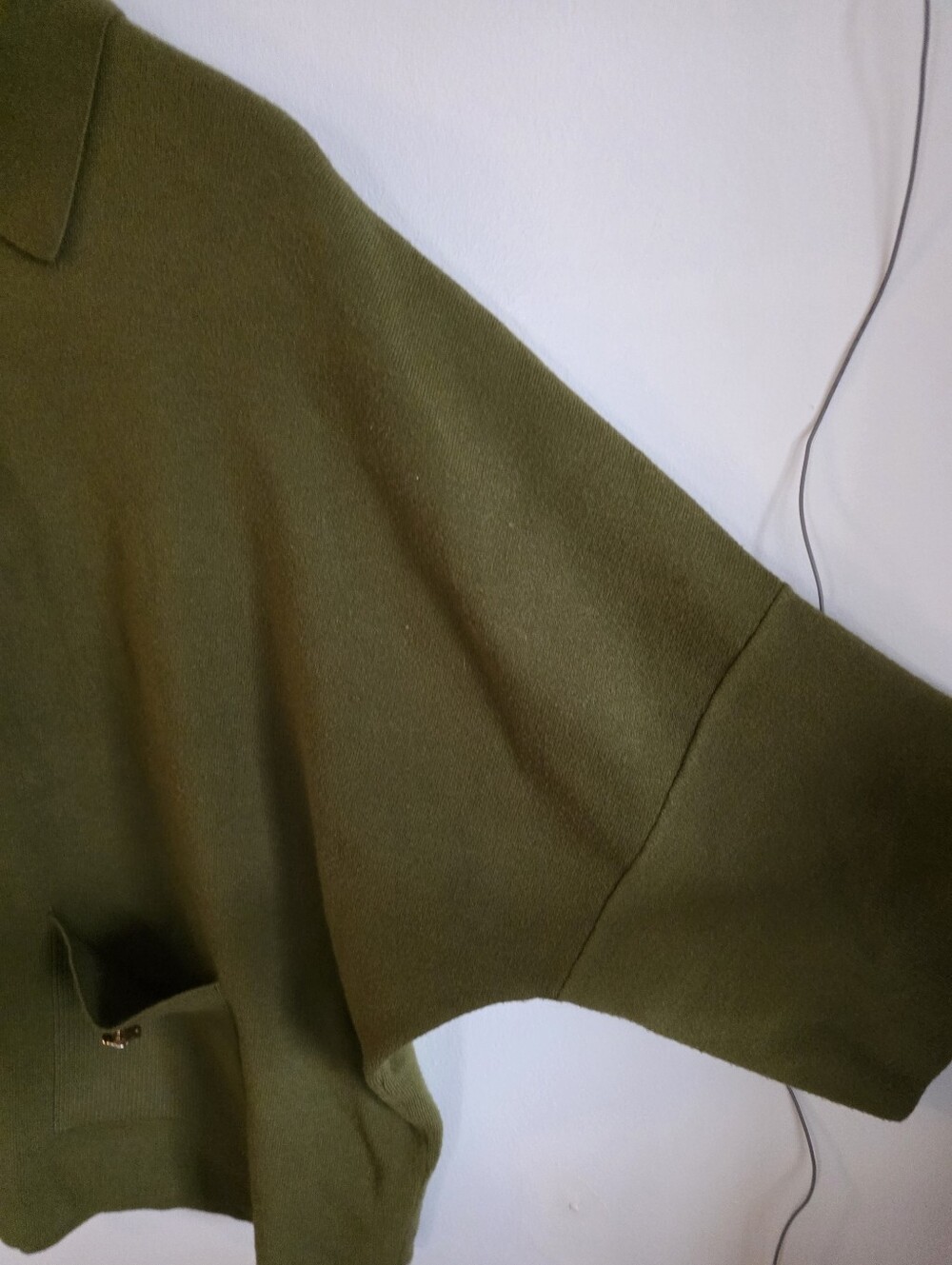 Joseph Ribkoff Olive Green, Gold Buttons, Size Small Mid Sleeve Wide. - Picture 5 of 5
